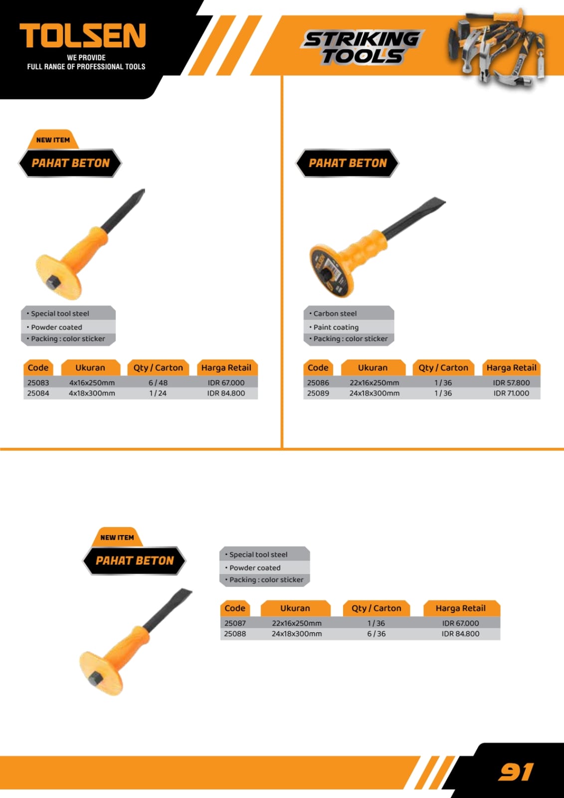 TOLSEN SLEGE GAMMER 2LB.3LB,4LB,6LB,10LB.20LB - Gambar 5