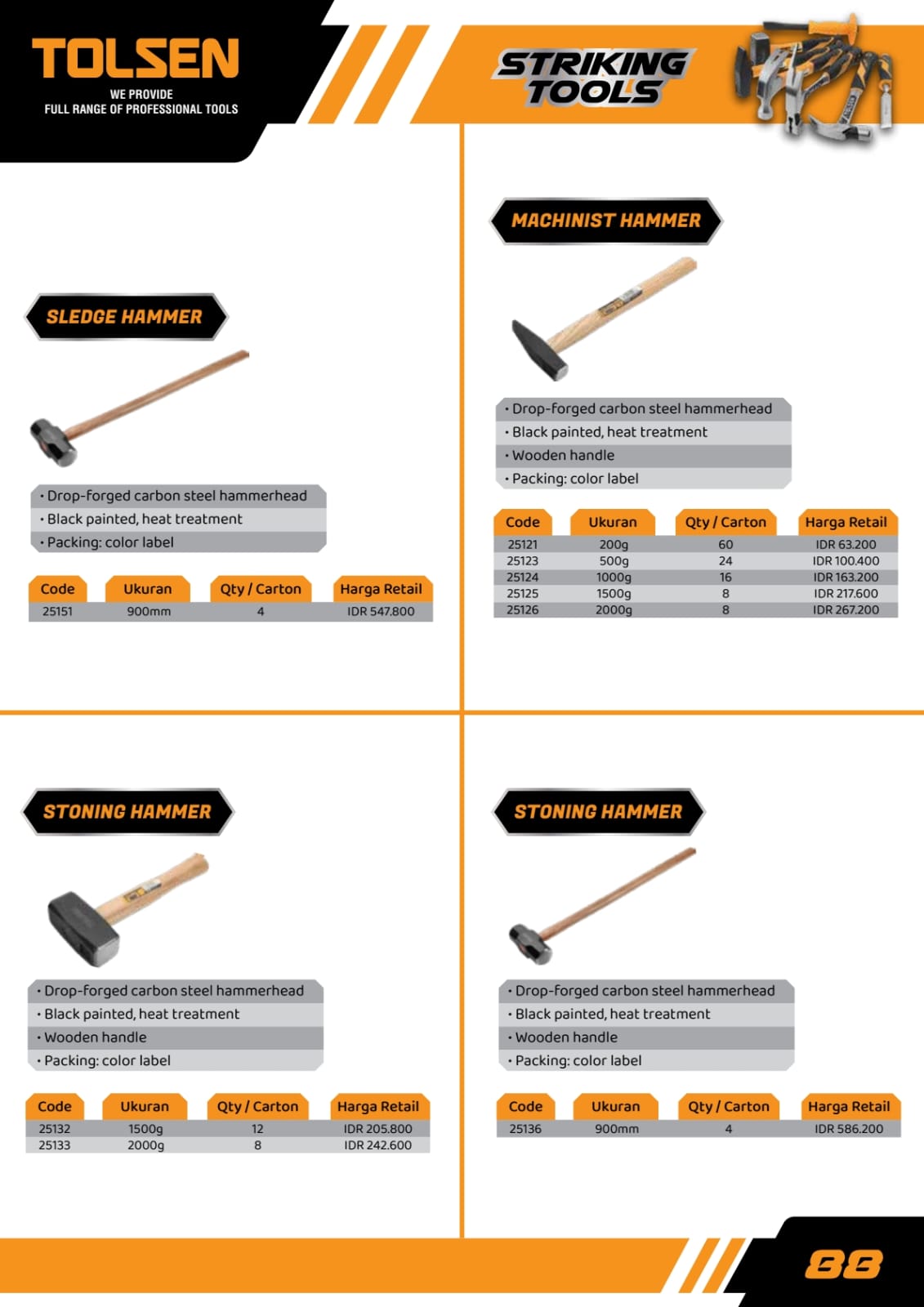 TOLSEN SLEGE GAMMER 2LB.3LB,4LB,6LB,10LB.20LB - Gambar 7